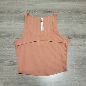 Victoria's Secret Victoria Sport Cutout Crop Tank Top Size Small Dark Coral